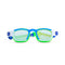 green and blue latex free swim goggles