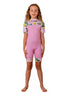 Kids Short Wetsuit in Pink Lemons