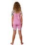 Kids Short Wetsuit in Pink Lemons
