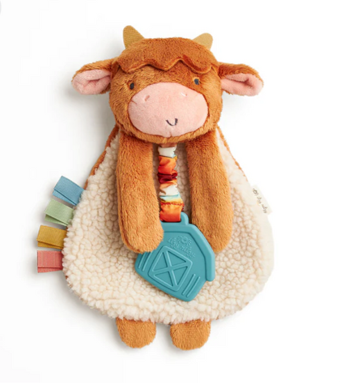 Lovey plush and teether toy, baby teething toy sensory toy