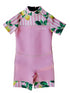 Kids Short Wetsuit in Pink Lemons