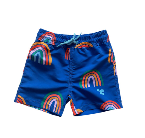 Boardies in rainbow print