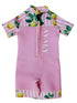 Kids Short Wetsuit in Pink Lemons