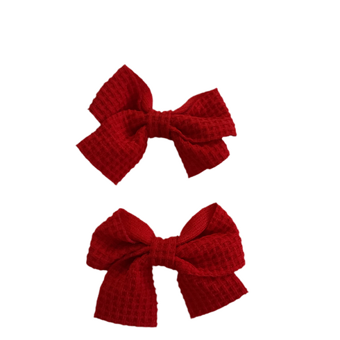 Hair Bow Cotton Clips