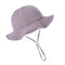 purple cotton hat with chin strap 100% cotton for baby and toddler