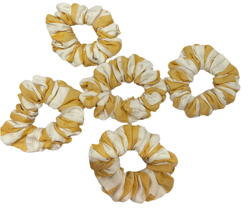 Scrunchie in Lemon Pinstripe