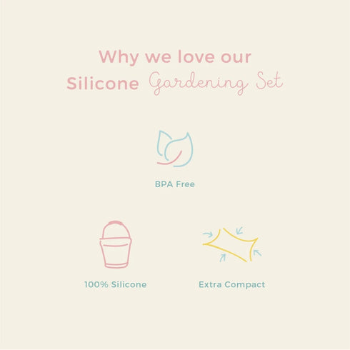 Silicone Gardening Set - Dove Blue