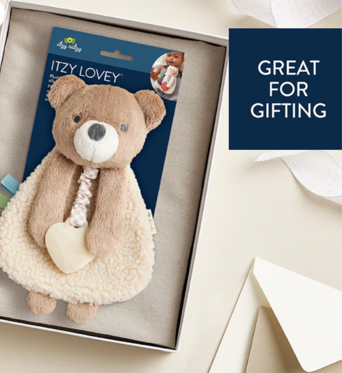 Itzy Lovey Plush And Teether Toy - Bear