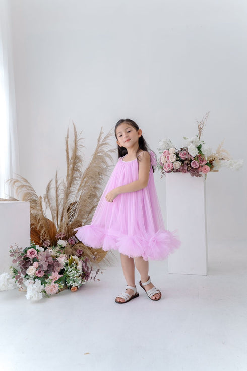 Baby Pink Tulle princess dress ideal for birthdays and partys