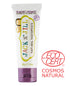 Jack N' Jill natural toothpaste in blackcurrant flavor, with the EcoCert COSMOS certification fluoride free