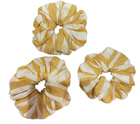 Scrunchie in Lemon Pinstripe