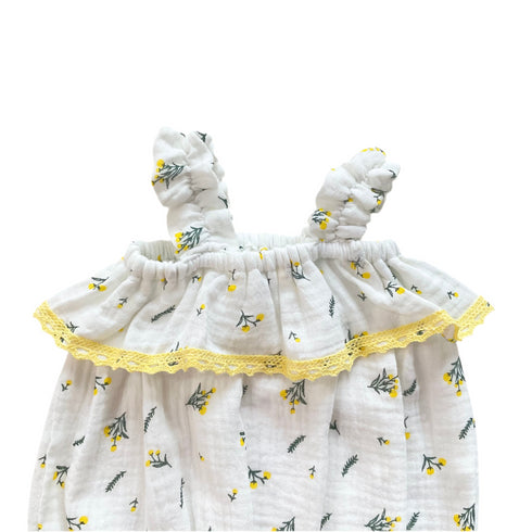 Lemon Floral Romper