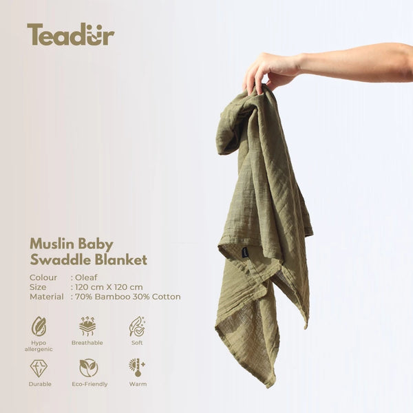 Bamboo Swaddle Blanket in Sage