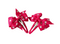 Bow Hair clips in Fuschia Pink Polkadot