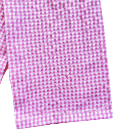 Baggy Pants in Pink Checkered