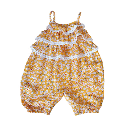 Romper, floral jumpsuit, girl outfit, rayon