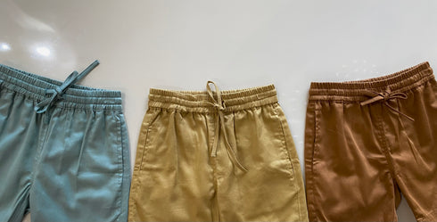 Organic Boys Shorts in Yellow