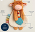 Itzy Lovey Plush And Teether Toy - Highland Cow