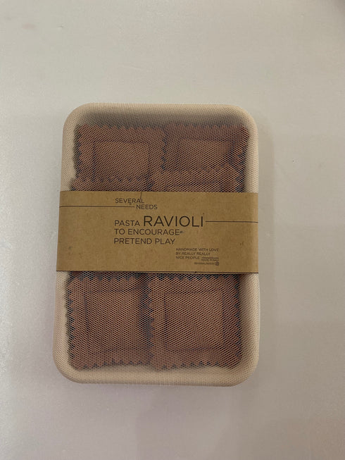 Playfood Felt Pasta Ravioli Small - Brown