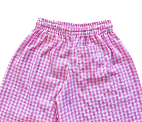 Baggy Pants in Pink Checkered