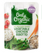 Packaging of Only Organic Vegetable Chicken & Risotto with images of chicken, vegetables, and risotto on the front.