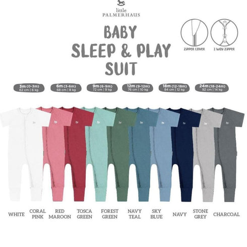 Sleep and Playsuit - Pink Rose