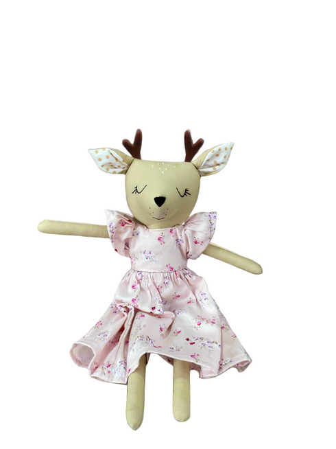 plush deer doll handmade in indonesia