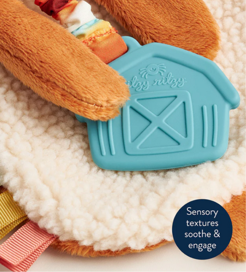 Itzy Lovey Plush And Teether Toy - Highland Cow