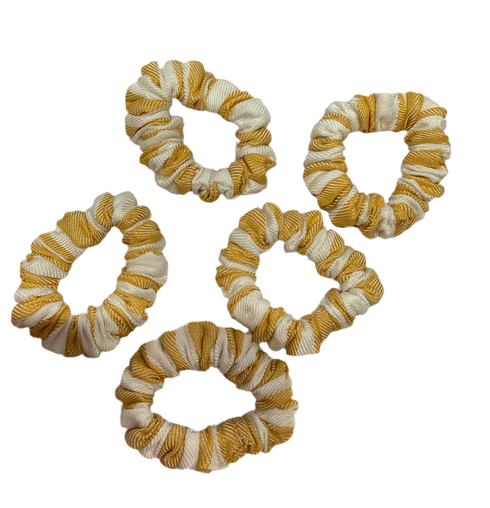 Scrunchie in Lemon Pinstripe