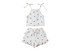 Cotton strawberry 2 piece girls crop top and shorts. Eco friendly handmade in Indonesia.