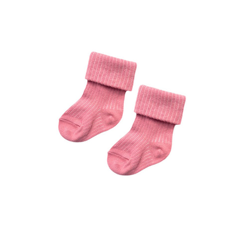 Baby socks,dusty pink,cotton