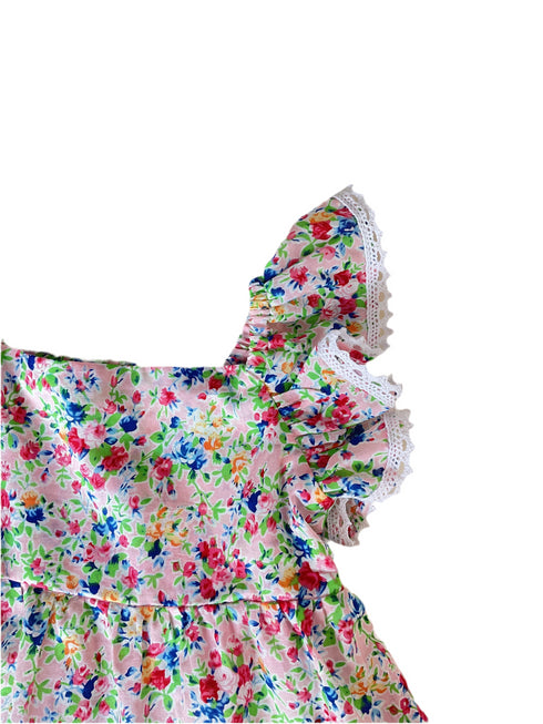 Rainbow Ditsy Floral Dress