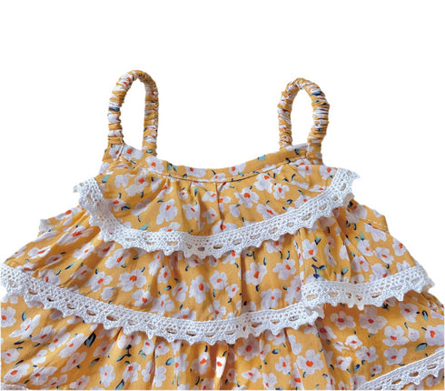 Mustard daisy Romper