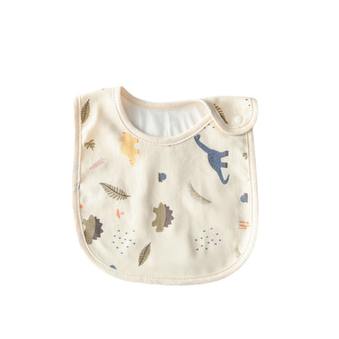 waterpoof Baby cotton bib with dinosaur pattern