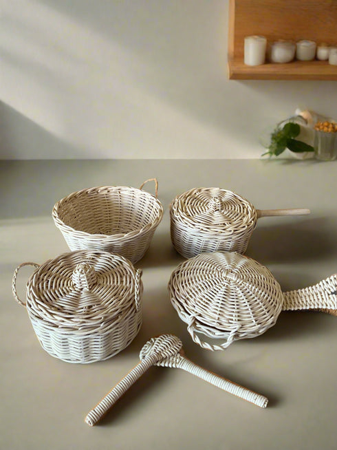 Rattan cooking set, bali handmade eco-friendly toys