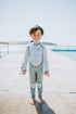 Kids Long Wetsuit in Sage Striped