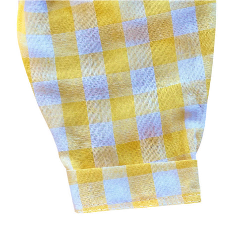 Yellow Checkerboard trousers