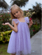 Lilac Tulle party dress with stars handmade in Indonesia