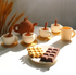 Eco-friendly wooden tea set handmade by Bali artisans for children aged 3-8