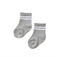 Baby Cuff Socks in Striped Grey