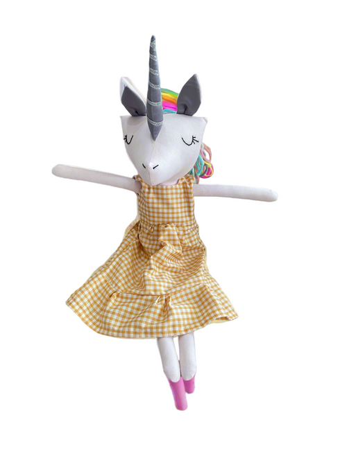 unicorn plush doll handmade