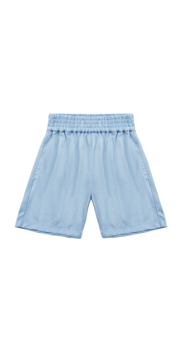 Cotton Shorts in Sky Blue