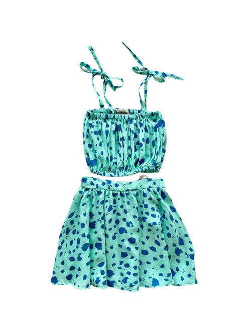 Rayon set girl in animal print