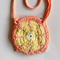 Peach Flower Crochet Bag