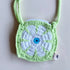 Green Flower Crochet Bag