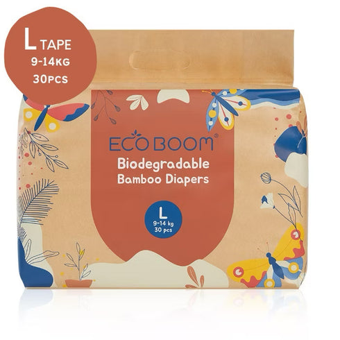 Eco Boom bamboo tape diapers for babies - sustainable and biodegradable