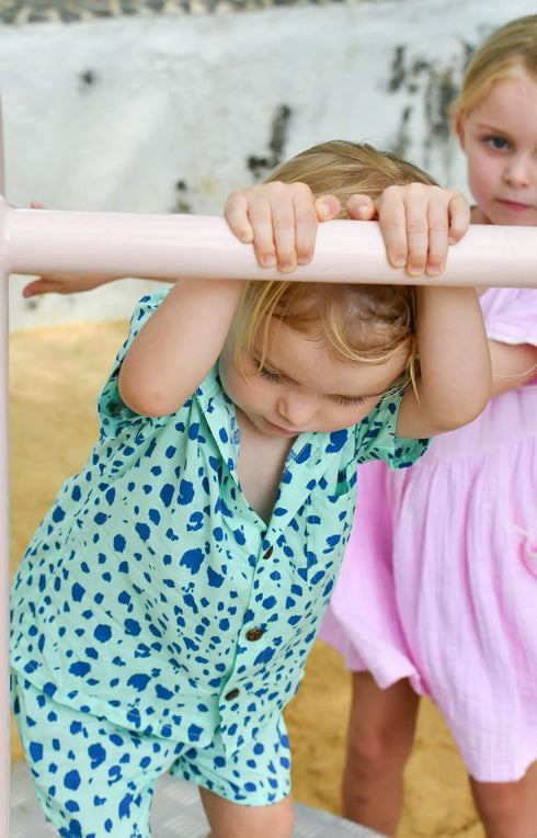 Leon Set in Green Leopard