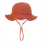 Baby Cotton Bucket Hat in Sunburnt Orange