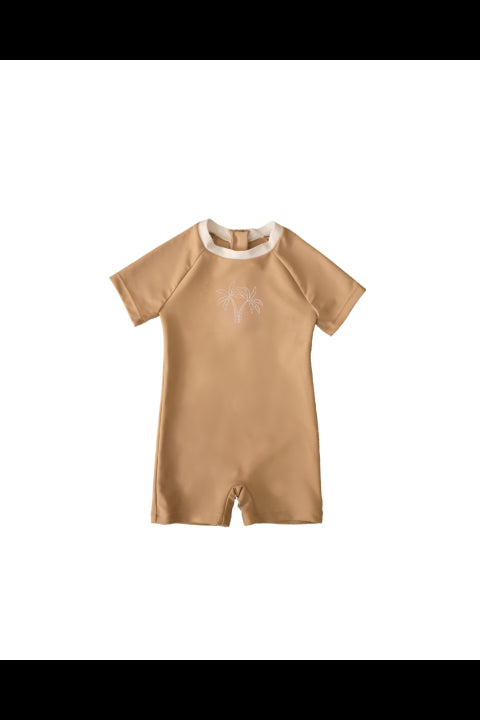 Baby Swimsuit in Warm Cocoa