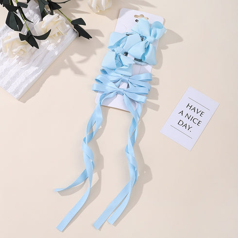 Hair Bow Set in Blue